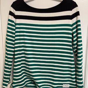 Green/Black Striped Authentic Talbot Knit Top